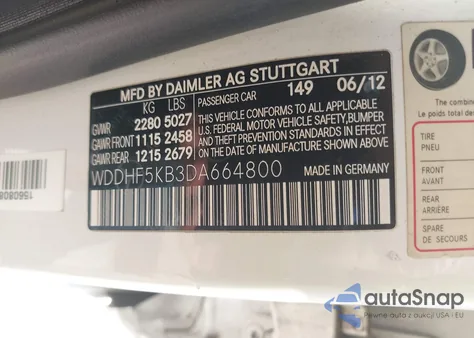 2013 Mercedes-Benz E 350 z USA, uszkodzony, nr VIN WDDHF5KB3DA664800